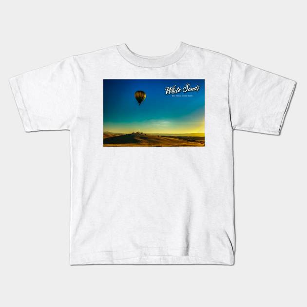 White Sands Hot Air Balloon Invitational Kids T-Shirt by Gestalt Imagery